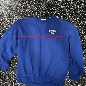 NFL Blue Crewneck Sweater with Ribbed Cuffs